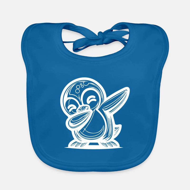 Cute Penguin Little Dabbing Penguin Organic Baby Bibs