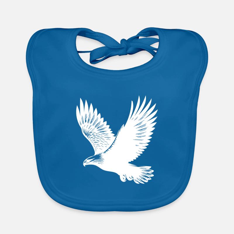 Elegant eagle on huge wings Organic Baby Bibs