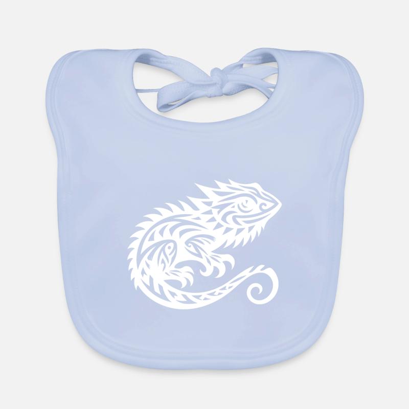 Niedlicher Bartagame Tribal Tattoo Drache Baby Bio-Lätzchen