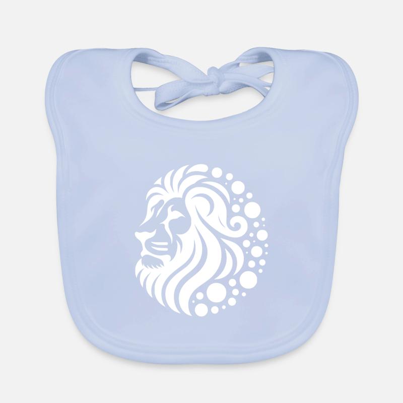 Proud lion's head with mane Organic Baby Bibs