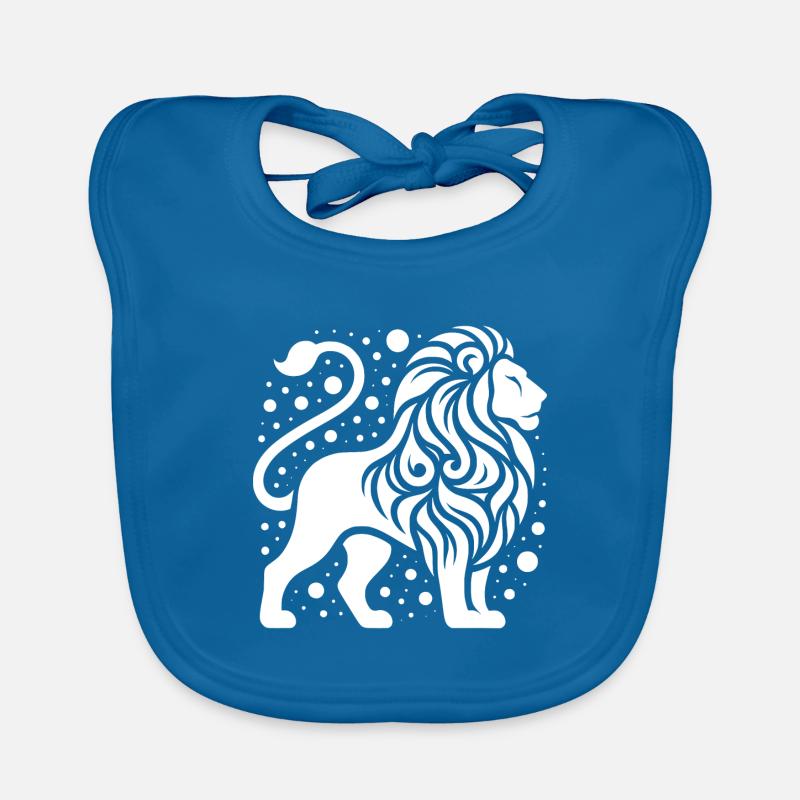 Proud lion with wild mane Organic Baby Bibs
