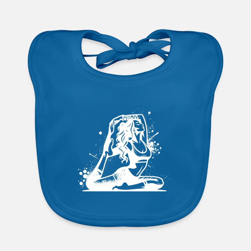 Yoga student in deep concentration exercise Organic Baby Bibs