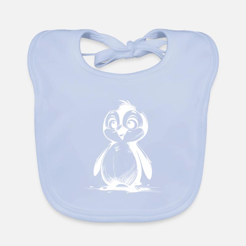 Style de dessin de pingouins de dessin animé Penguin Bavoir bio Bébé