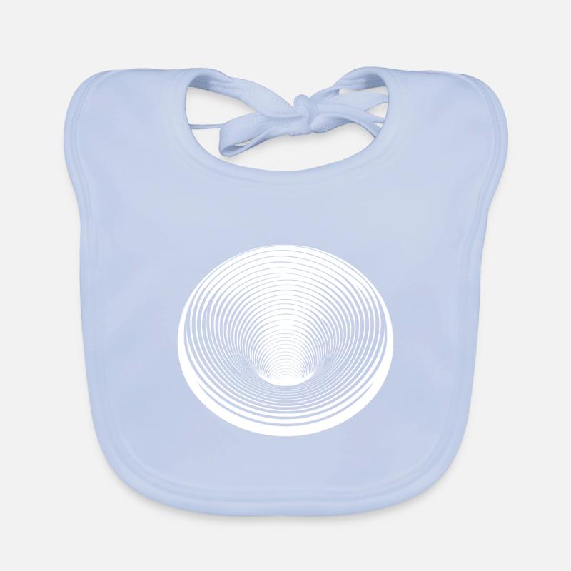 Geometric circles that collapse Organic Baby Bibs