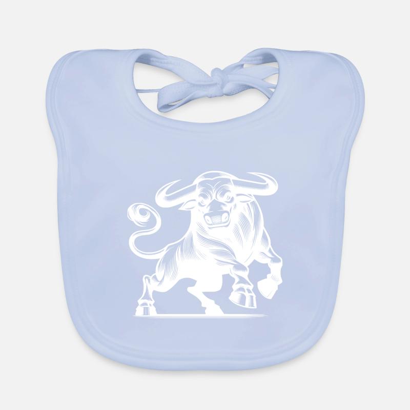Taureau fort maléfique avec d’énormes cornes Bavoir bio Bébé