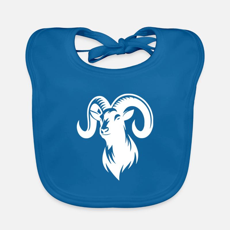 billy goat with huge horns Organic Baby Bibs