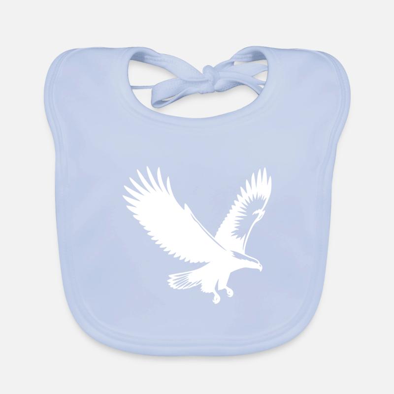 Elegant eagle approaching with broad wings Organic Baby Bibs