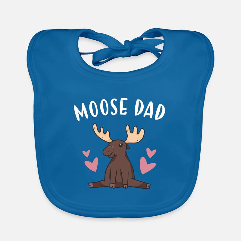 Elk Moose Dad Moose Baby Bio-Lätzchen