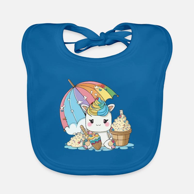 Einhorn der Farben - Eine Welle von Regenbogen Baby Bio-Lätzchen