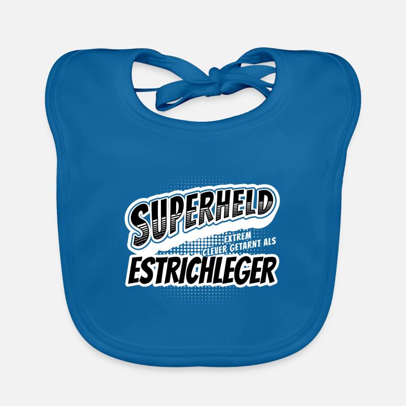 Superheld, clever getarnt als Estrichleger Baby Bio-Lätzchen