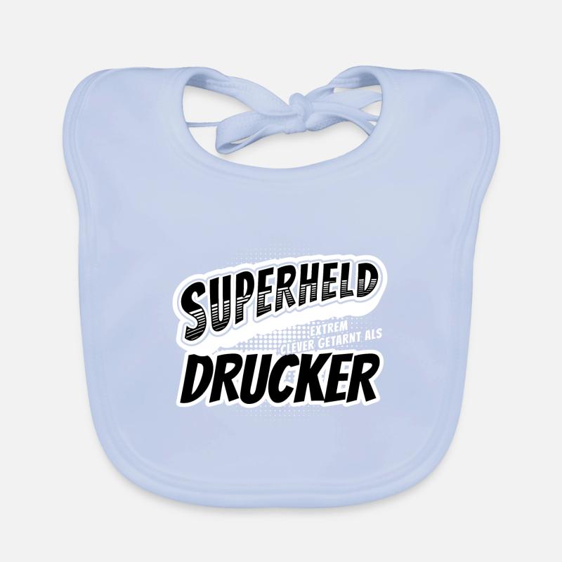 Superheld, clever getarnt als Drucker Baby Bio-Lätzchen