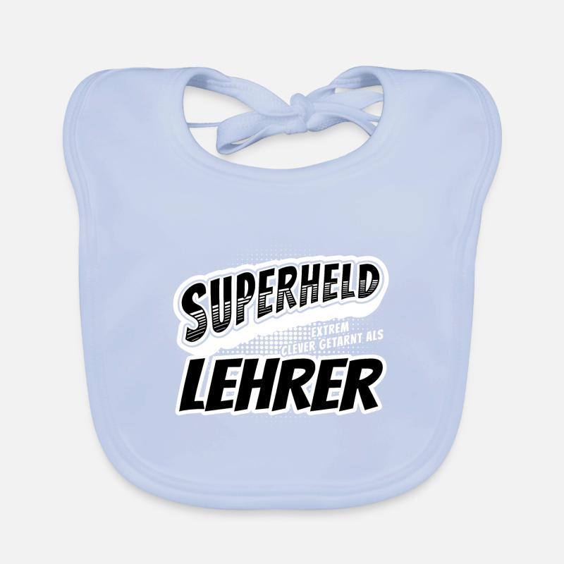Superheld, clever getarnt als Lehrer Baby Bio-Lätzchen