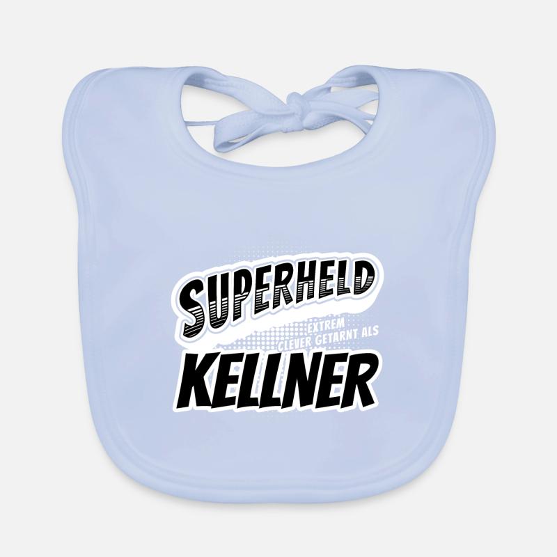 Superheld, clever getarnt als Kellner Baby Bio-Lätzchen