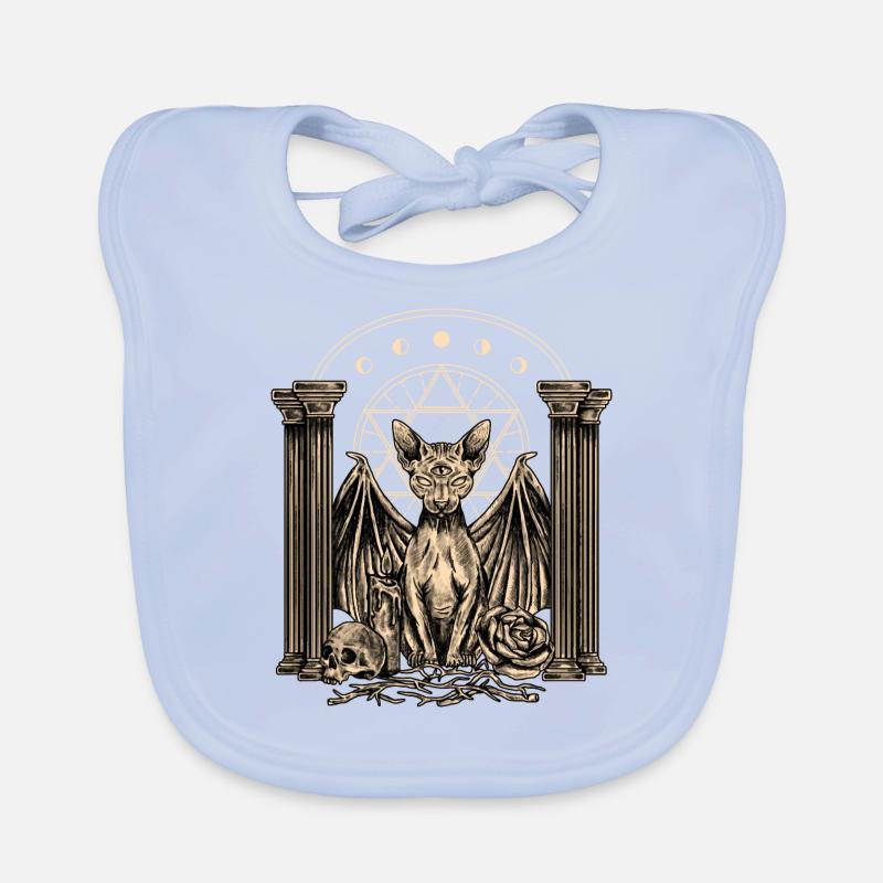 Conception de chat gothique pour les fans gothiques Bavoir bio Bébé