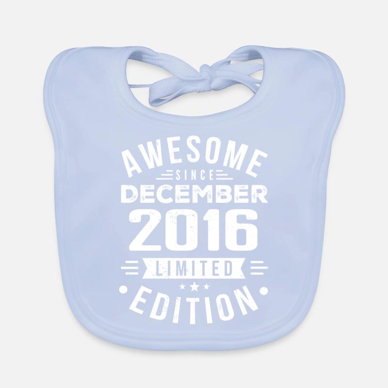 Geburtstagsgeschenk geboren im Dezember 2016 Baby Bio-Lätzchen