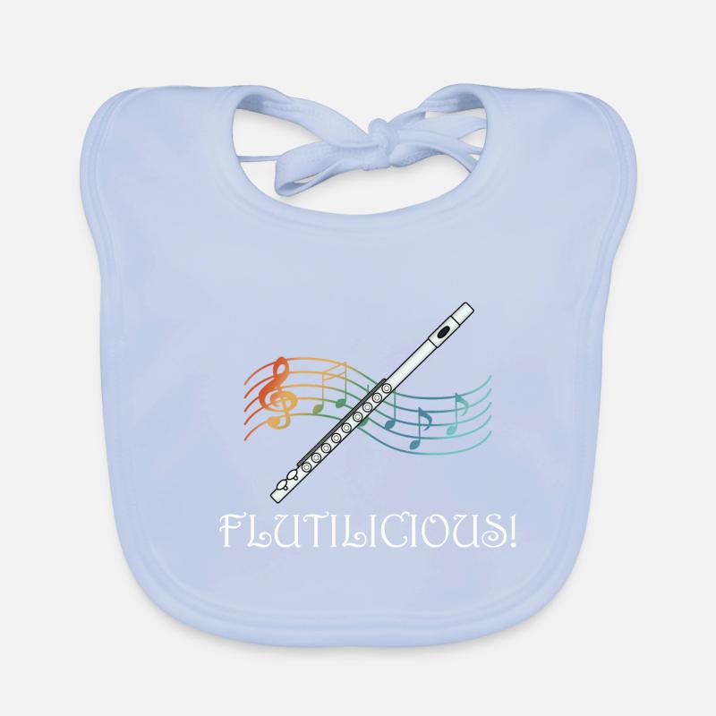 Klassische Musik Flutilicious Flötist Baby Bio-Lätzchen
