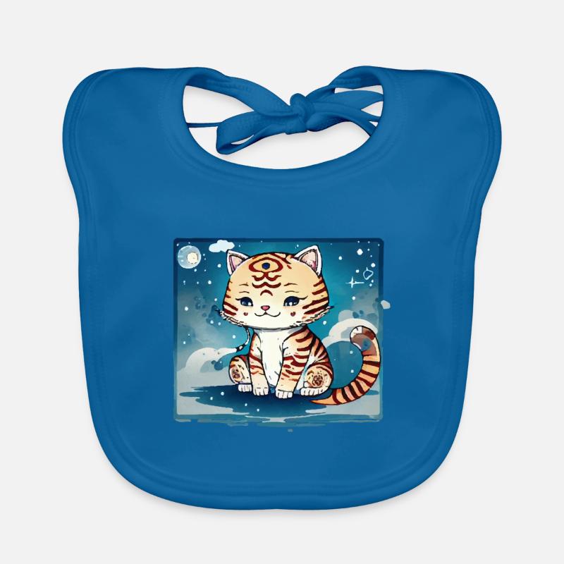 A cat design that couldn't be sweeter. Organic Baby Bibs