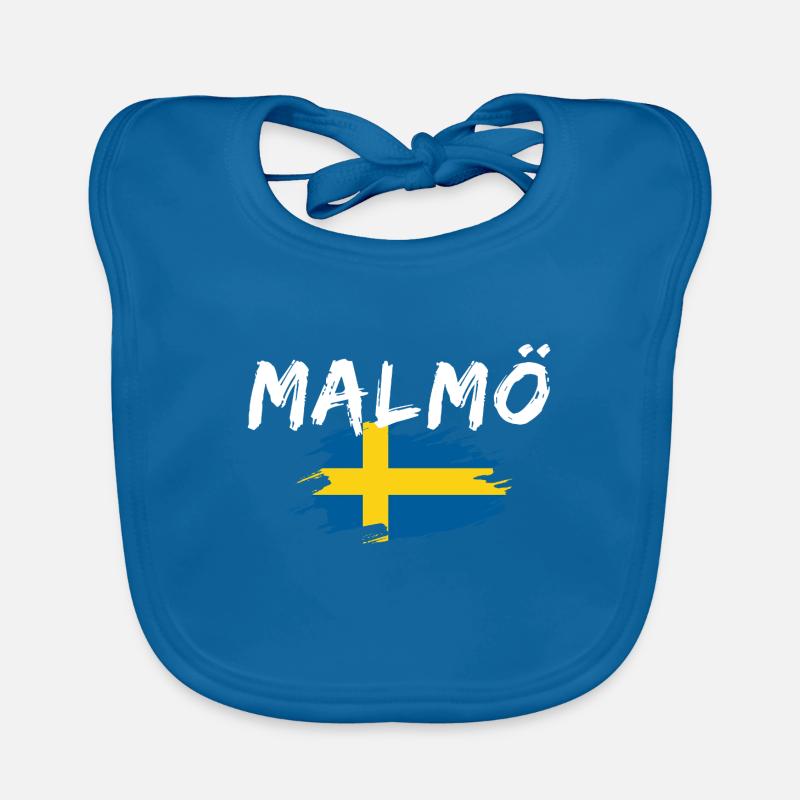 Malmö Drapeau Suède Bavoir bio Bébé