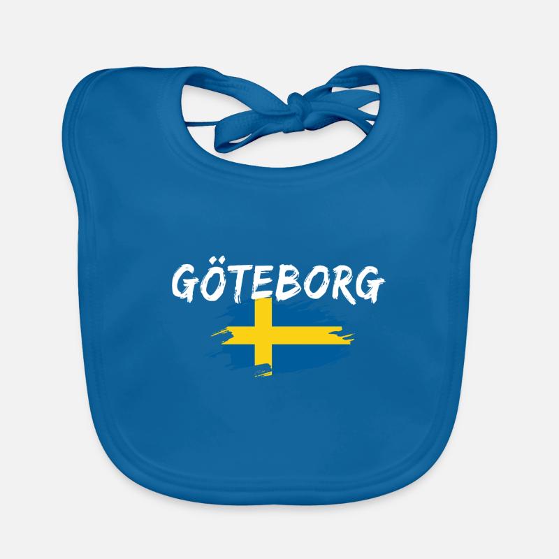 Göteborg Drapeau Suède Bavoir bio Bébé