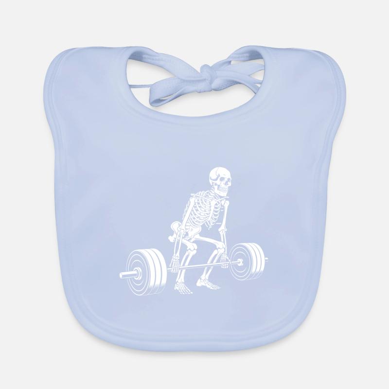 Skeleton, Deadlift, Weight Training, Training Organic Baby Bibs