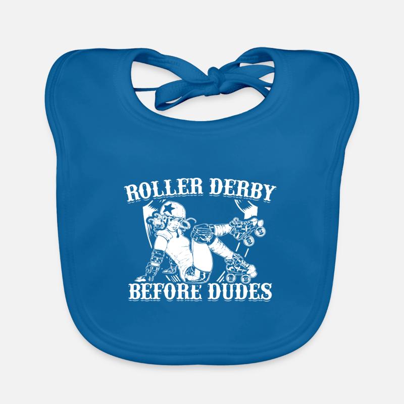 Roller Derby - Bavoir bio Bébé - bleu paon