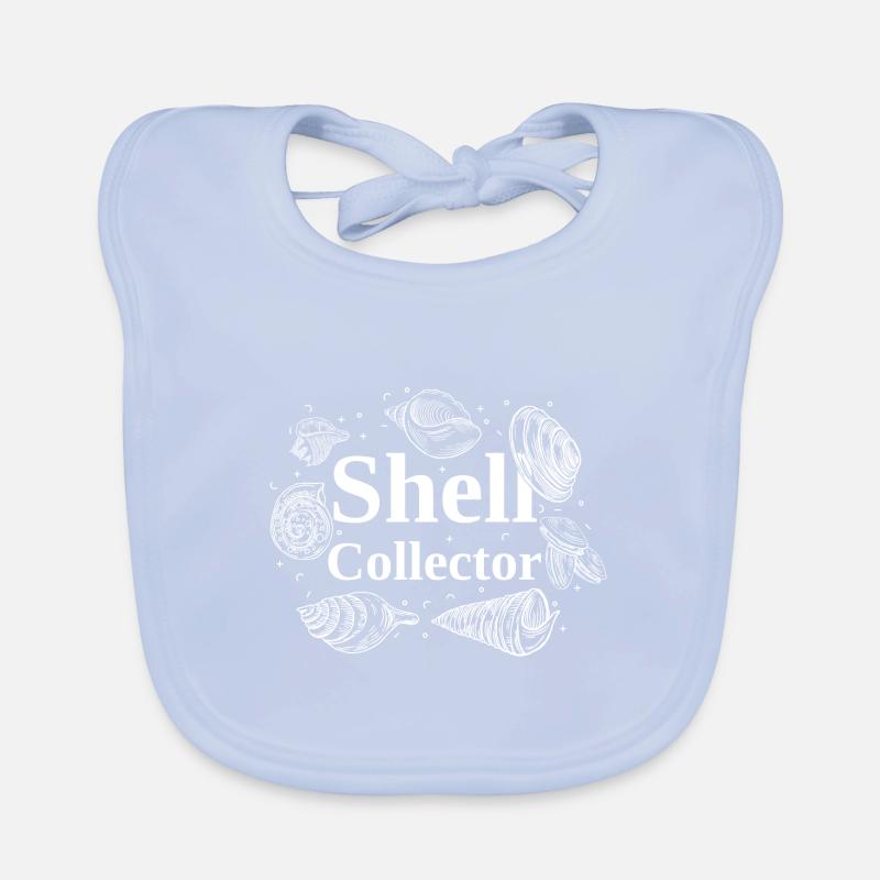 Shell and snail shell collector Organic Baby Bibs