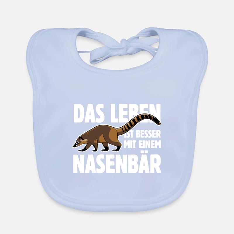 Das Leben ist besser mit einem Nasenbär Baby Bio-Lätzchen