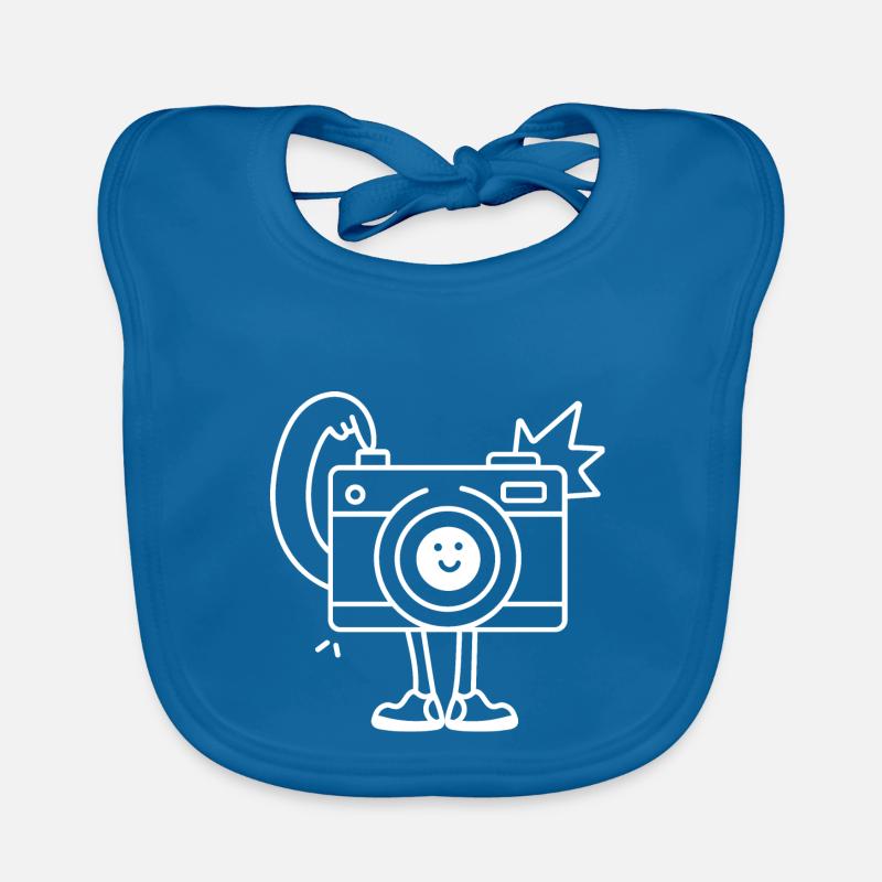 Funny Comic Camera Selfie Organic Baby Bibs