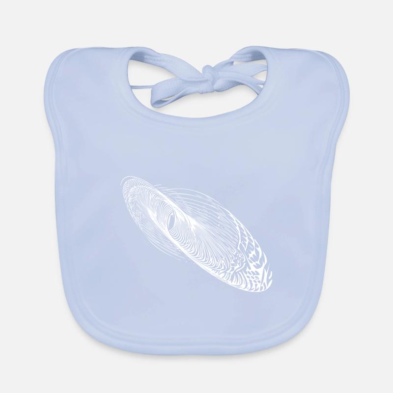 Abstract oscillation shape ellipse Organic Baby Bibs