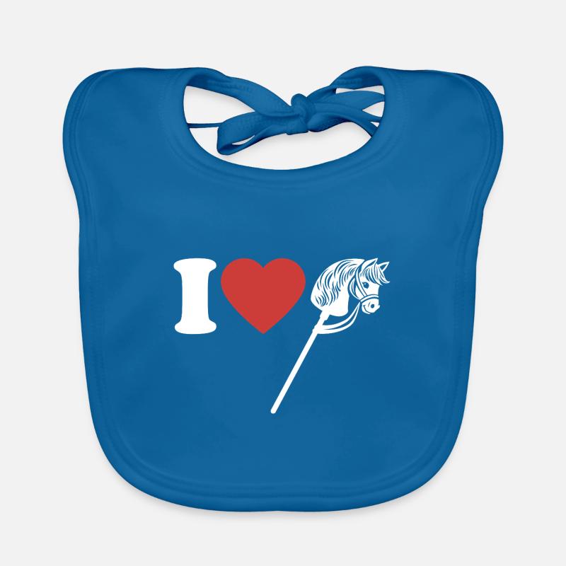 J’aime hobby cheval - Coeur - Hobby Bavoir bio Bébé