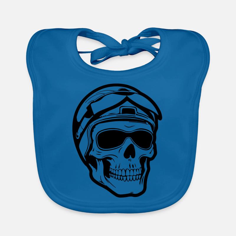 Skelett Biker Baby Bio-Lätzchen