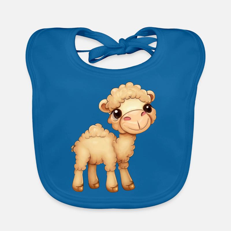 Fluffy cute dromedary Organic Baby Bibs