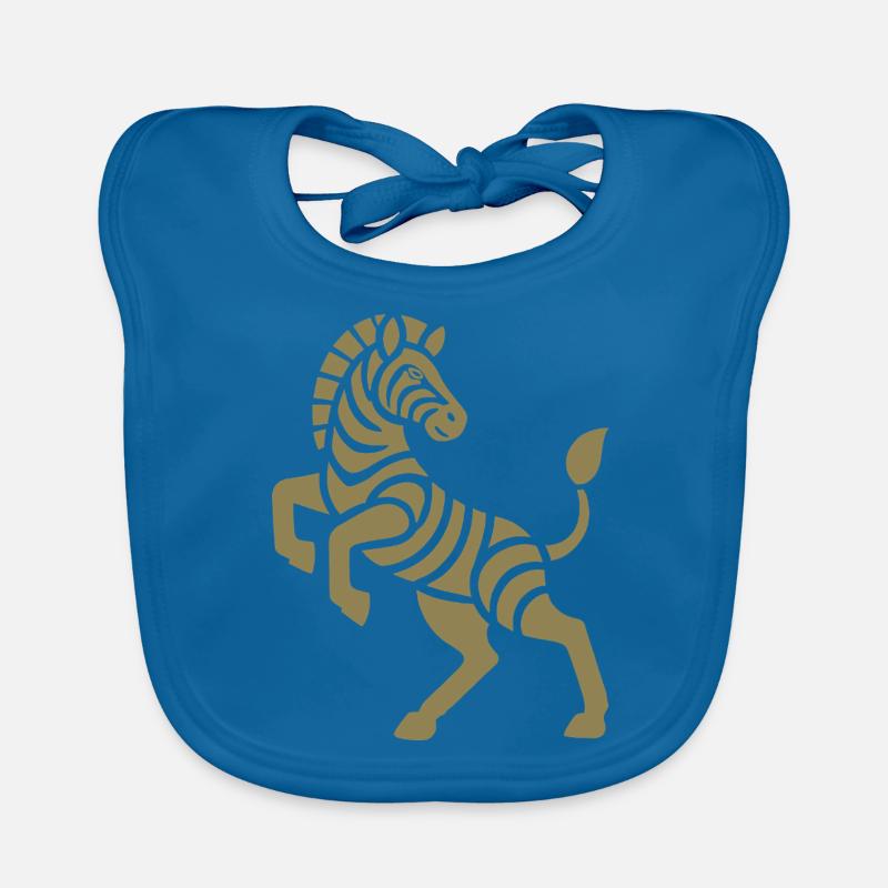 Zebra Silhouette Kunststück Minimal Design Baby Bio-Lätzchen