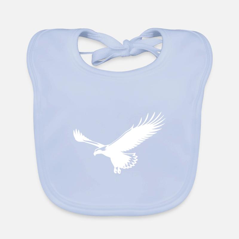 Eagle soars in the air in thermal gliding Organic Baby Bibs