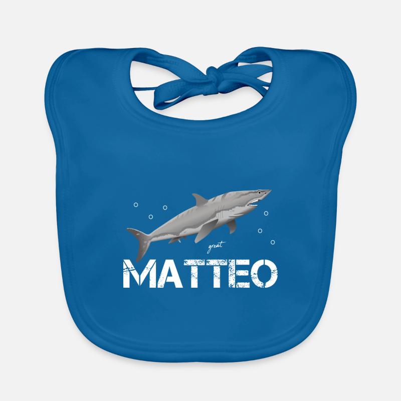 Matteo Anniversaire Matteo - Bavoir bio Bébé - bleu paon