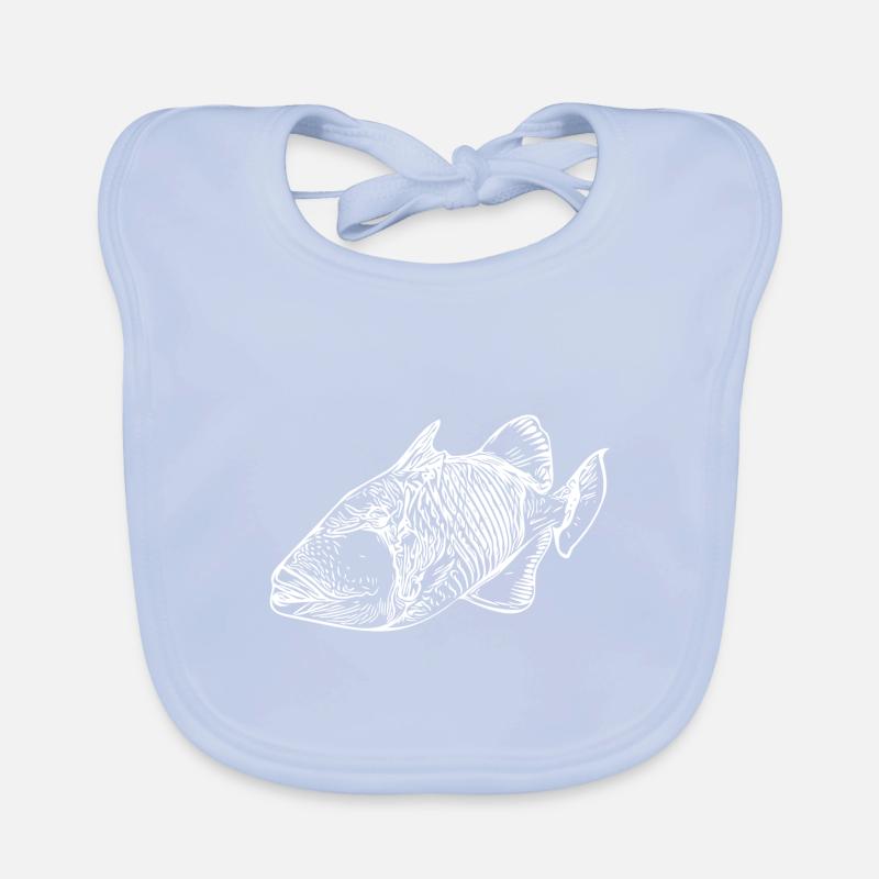 Smiling Triggerfish Vintage Style Organic Baby Bibs