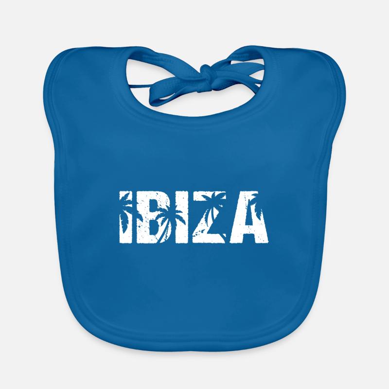 Ibiza Palmen Baby Bio-Lätzchen