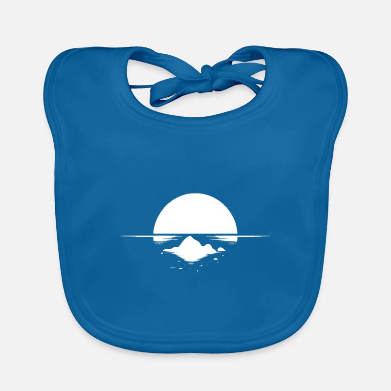 Tropical island in sunset Organic Baby Bibs