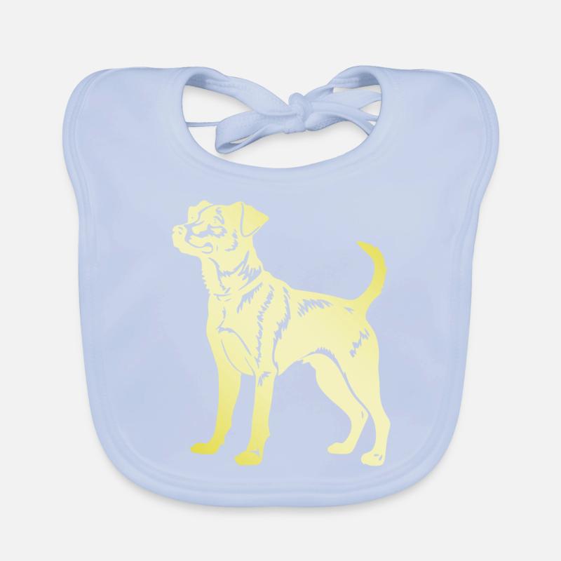 Silhouette de chien Jack Russell Terrier Bavoir bio Bébé
