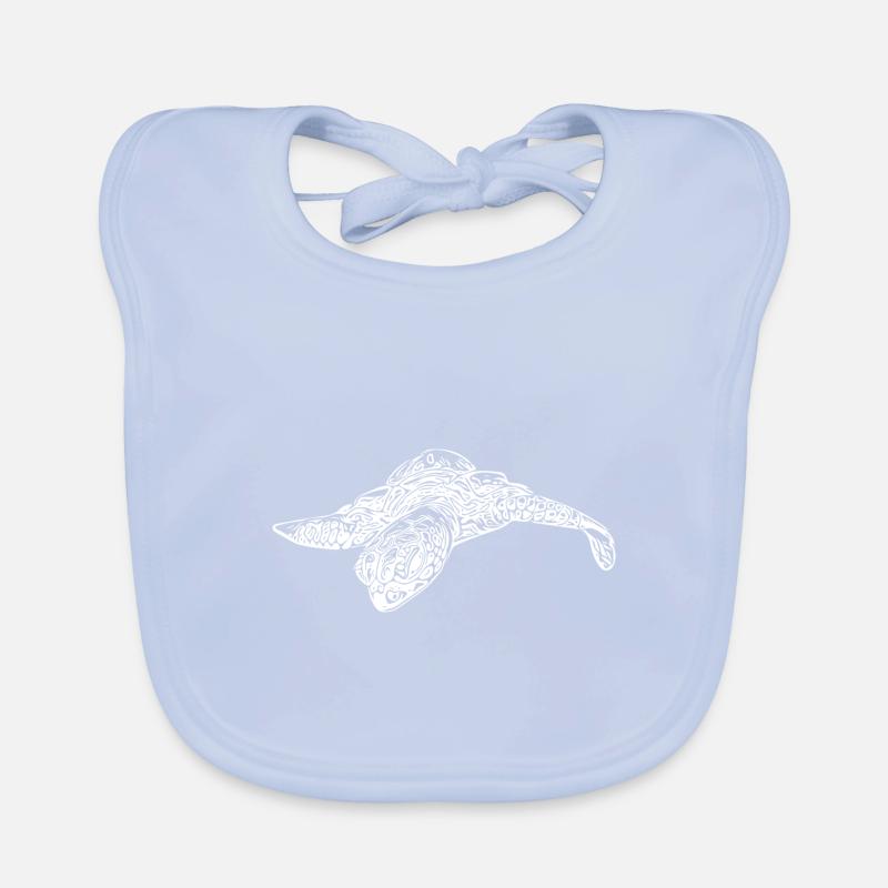 Little curious turtle Organic Baby Bibs