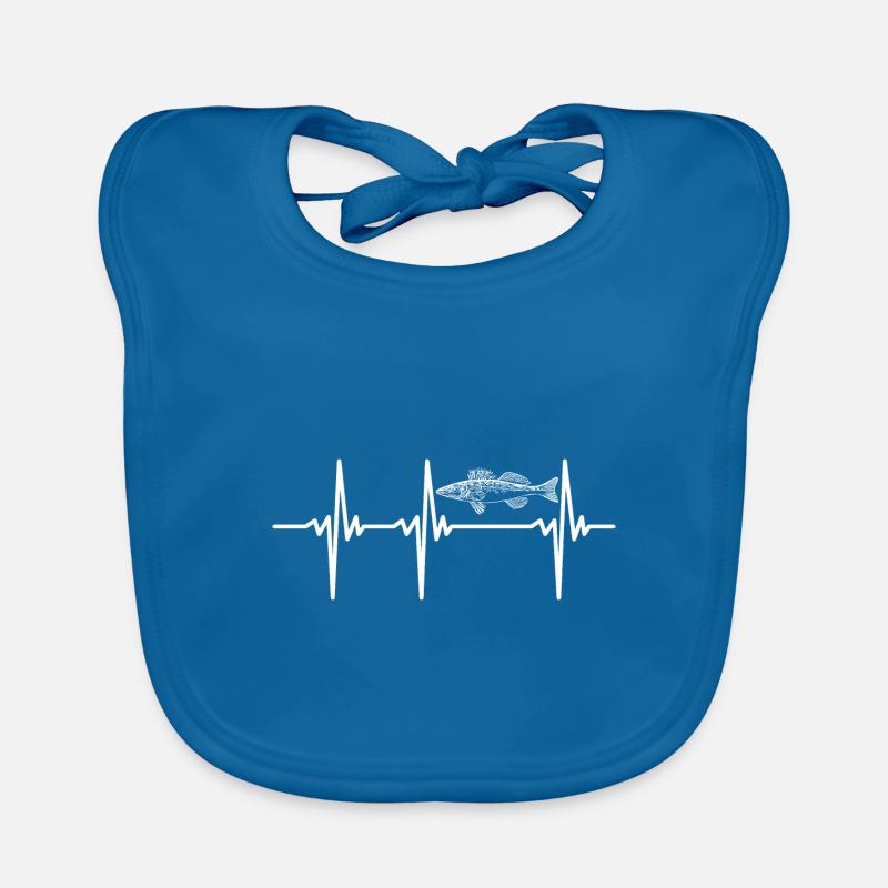 Heartbeat for pikeperch, pike perch and perch Organic Baby Bibs