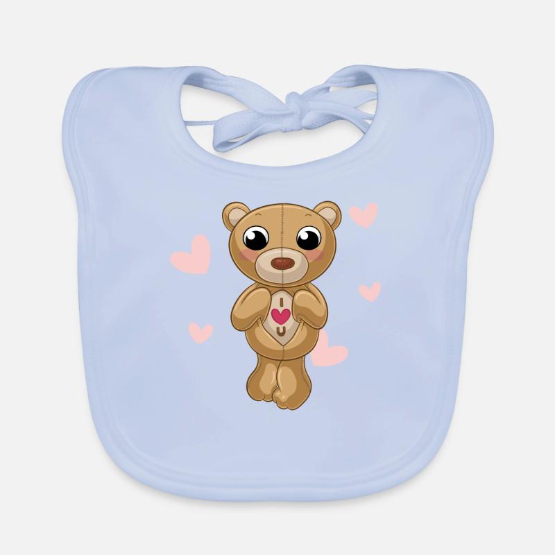 Putziger Comic Teddybär Baby Bio-Lätzchen