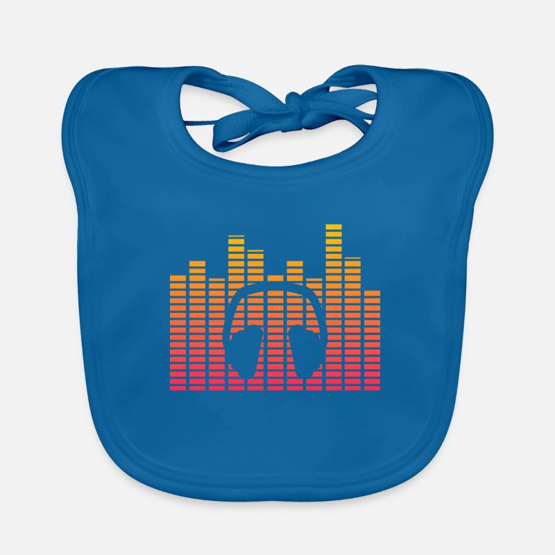 Equalizer Kopfhörer neon Geschenk Hipster Musik Baby Bio-Lätzchen