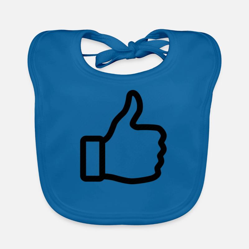 Thumbs up - Baby Bio-Lätzchen - Pfauenblau