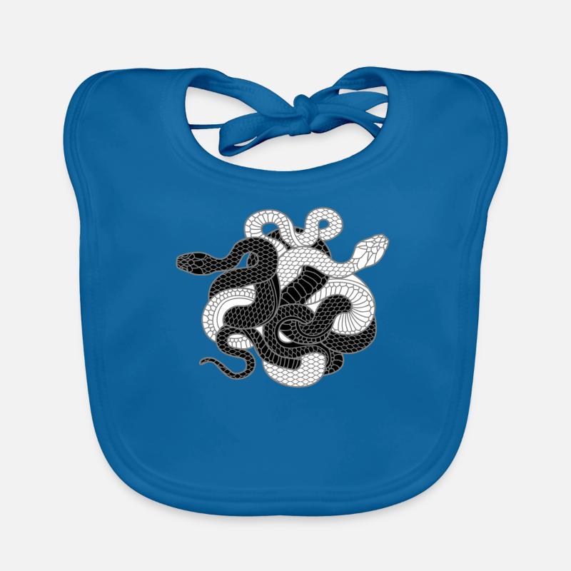 Serpents cadeaux pour Yin Yang Python Cobra fans Bavoir bio Bébé