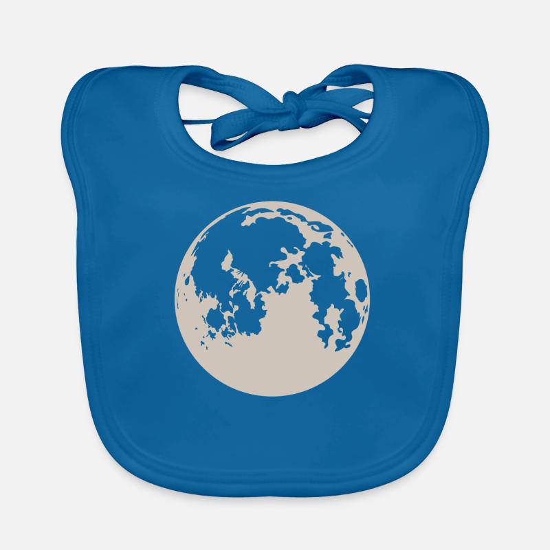 Mond - Baby Bio-Lätzchen - Pfauenblau