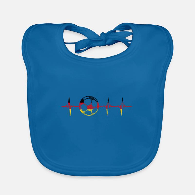 Fußball Herzlinie Geschenkidee Baby Bio-Lätzchen