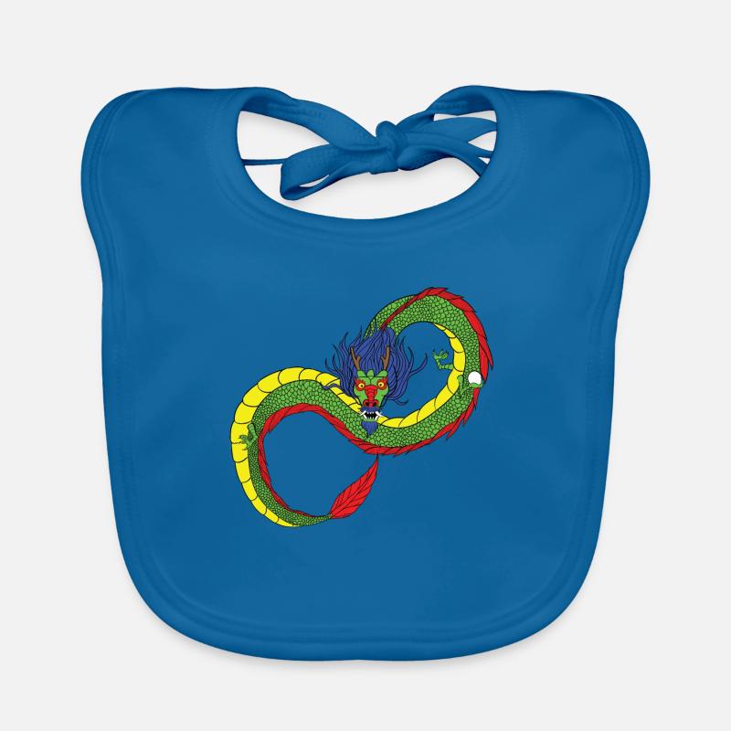 Drachen - Unendlichkeit - chinesischer Drache Baby Bio-Lätzchen