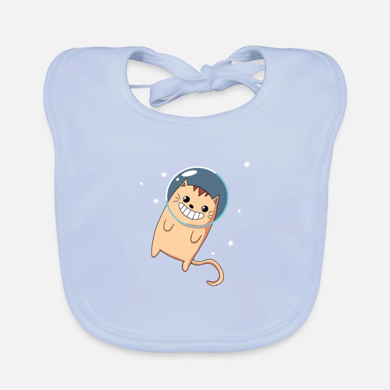Cat - Outer Space - Kitten - Outer Space Organic Baby Bibs