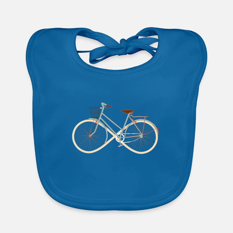 Bicycle Infinity - Bikes - Wheel - Gift - Organic Baby Bibs - peacock-blue